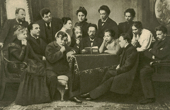 Chejov leyendo La Gaviota a los artistas del Teatro de Arte Moscú 1898